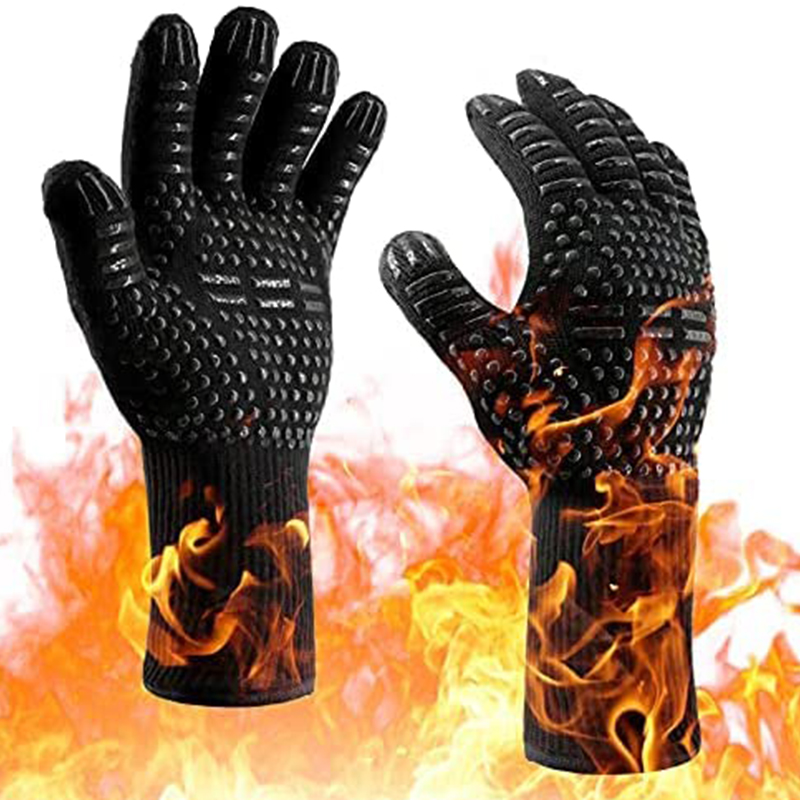 Oven Mitt Silicone - 1 paar ovenhandschoenen, ovenwanten, hittebestendige, brandwerende,
