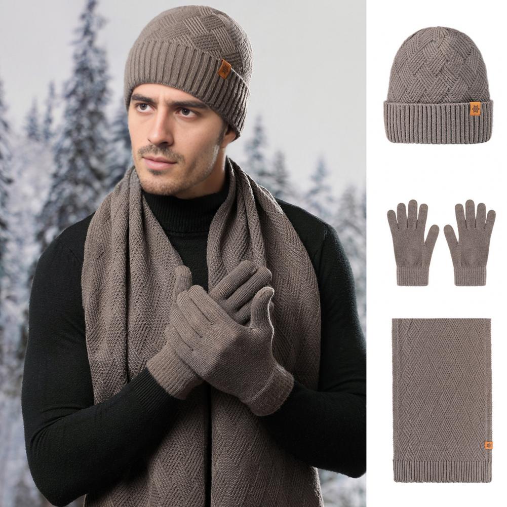 Winter Glove Insulated - Ademend acryl materiaal set heren wintermuts