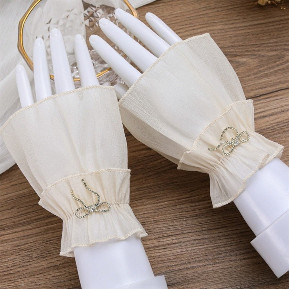 Fingerless Glove Knit - Gerimpelde geplooide afneembare manchetten Vingerloze handschoenen
