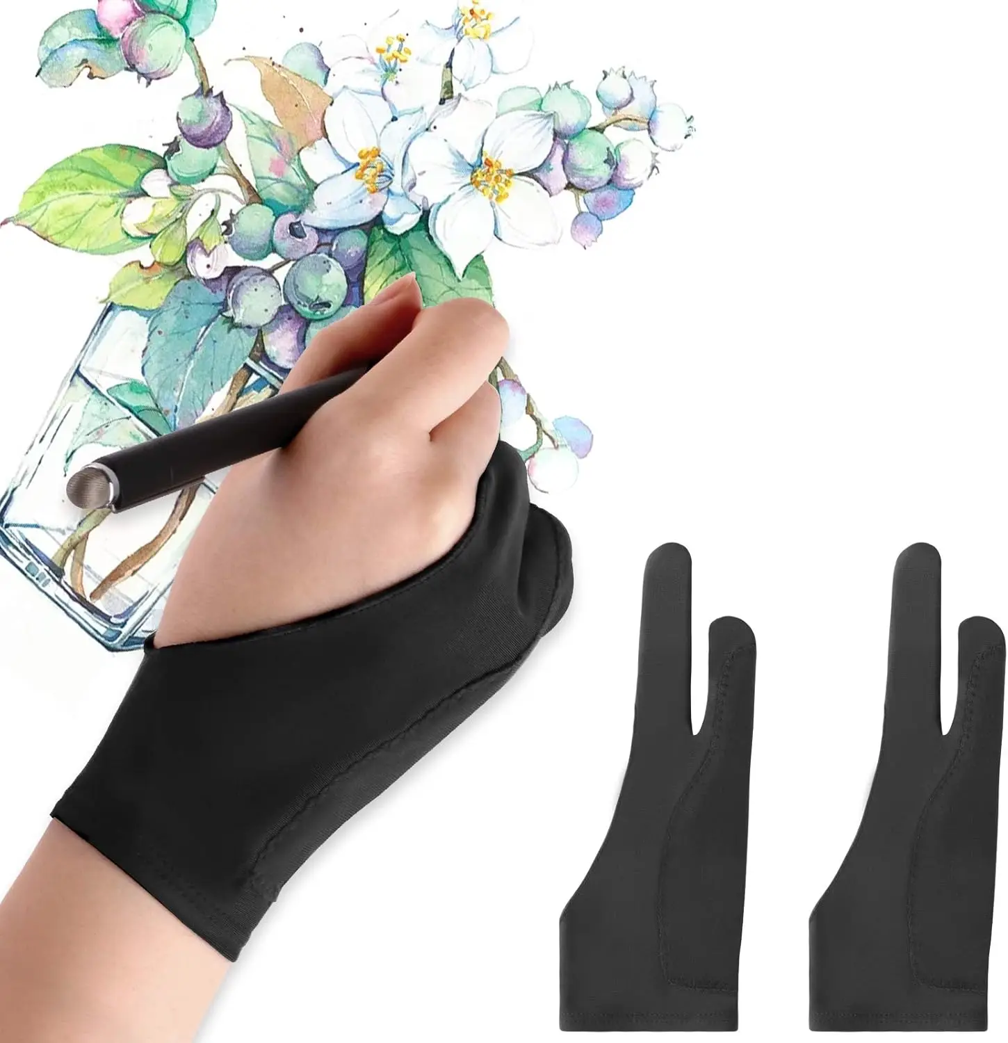 Touchscreen Glove Capacitive - S/M/L Anti-touch Handschoenen Tweevingerige tekenhandschoenen voor