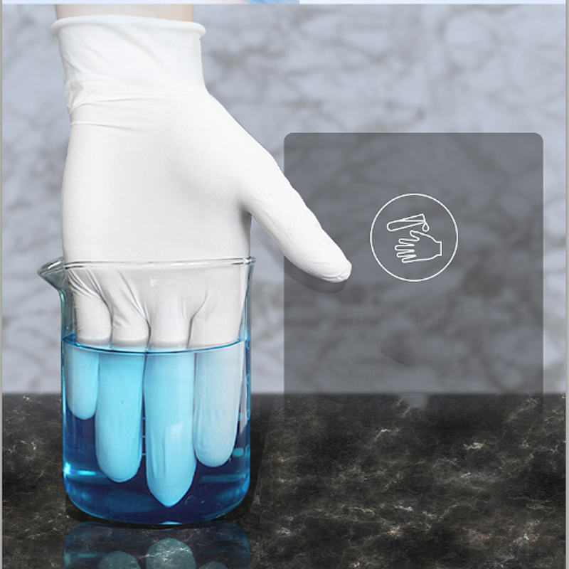 Dish Glove Rubber - S/M/L/XL Witte wegwerphandschoenen van nitril, latexvrij,