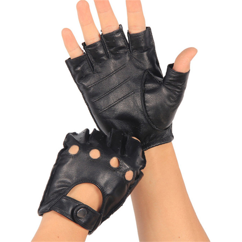 Leather Driving Glove - Hoge Kwaliteit Echt Leer Semi-Vinger Handschoenen