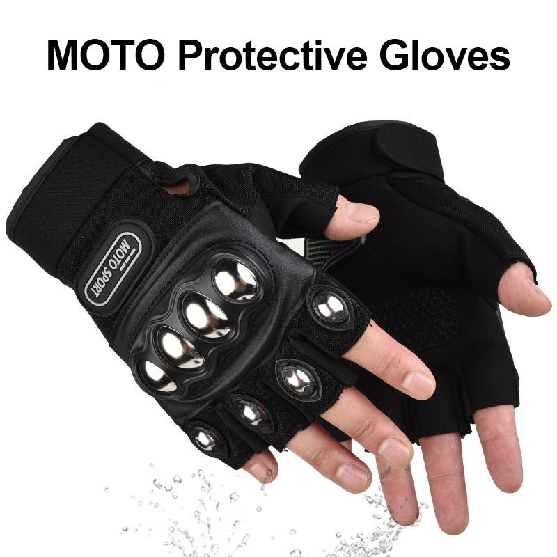 Motorcycle Glove Knuckle - Motorhandschoenen Heren Tactische Fiets MTB RVS