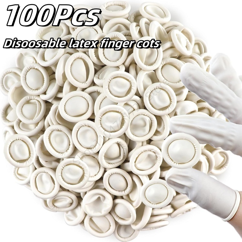 Latex Disposable Glove - 100 Stuks Wegwerp Vinger Cover Rubberen