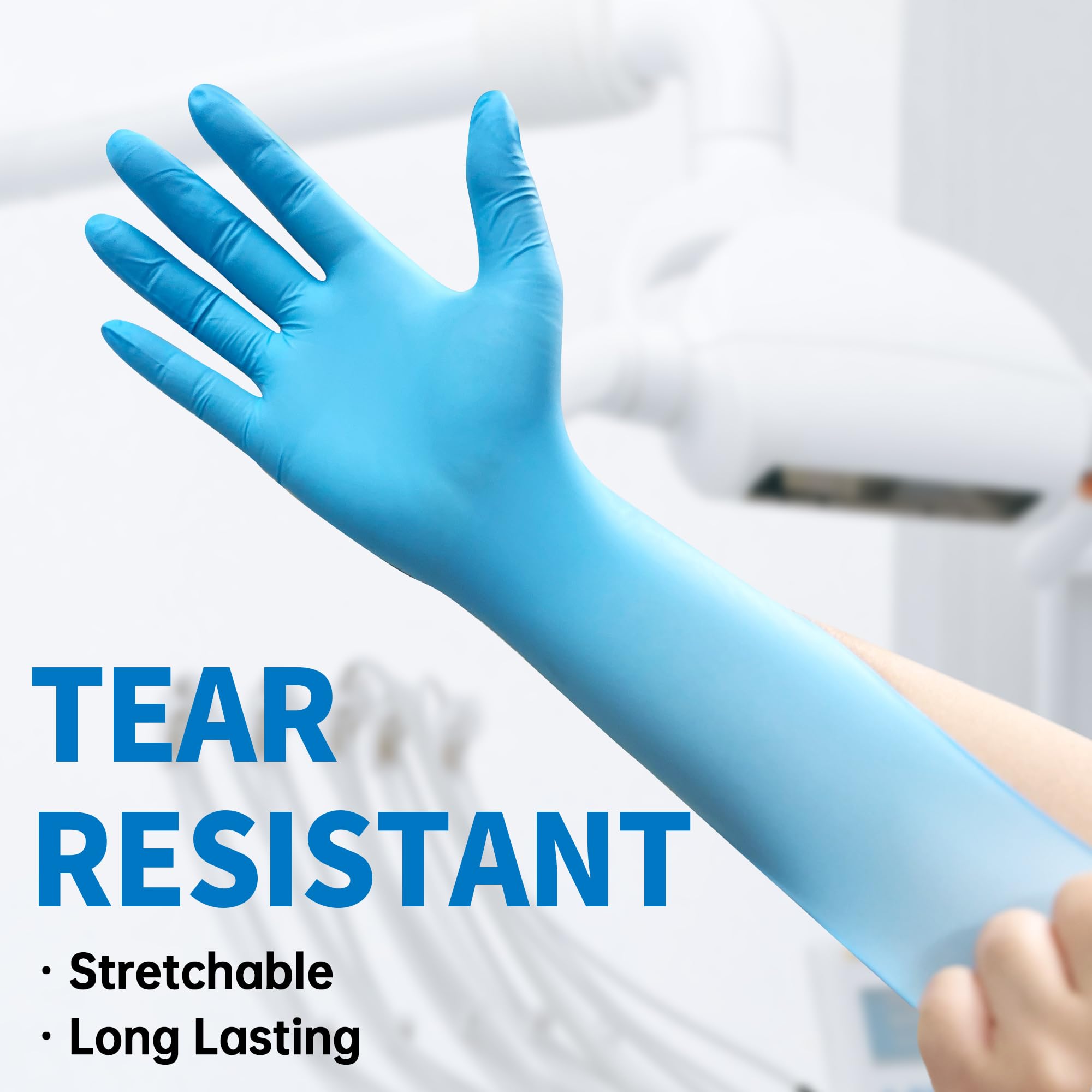 Blauwe nitril wegwerponderzoek - Exam Glove Nitrile recensie en prijs