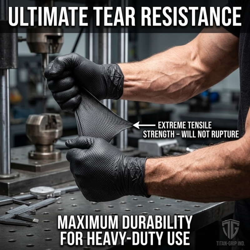 Zware zwarte industriële nitri - Nitrile Mechanic Glove recensie en prijs
