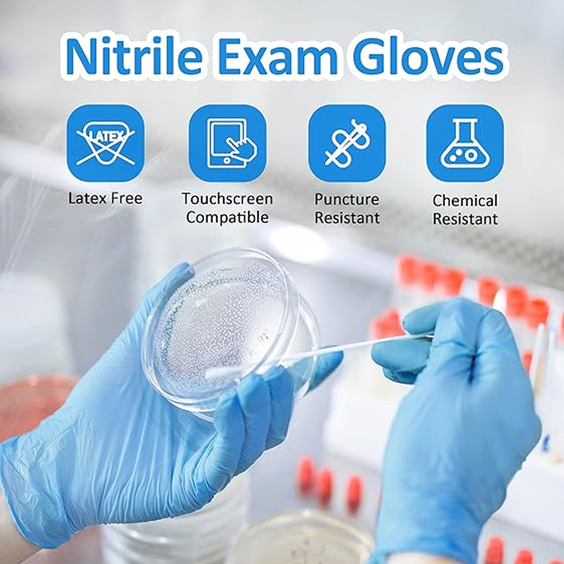 Medische blauwe nitril handsch - Exam Glove Nitrile recensie en prijs
