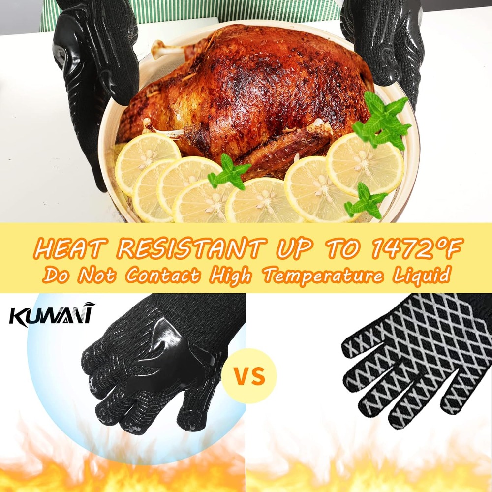 BBQ-handschoenen, 1472 ° Hitte - Oven Mitt Silicone recensie en prijs